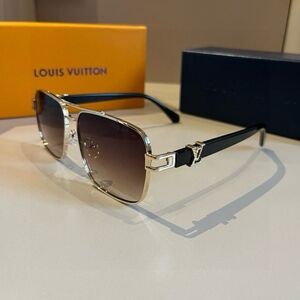 Louis Vuitton Gold and Black Sunglasses